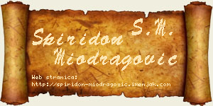 Spiridon Miodragović vizit kartica